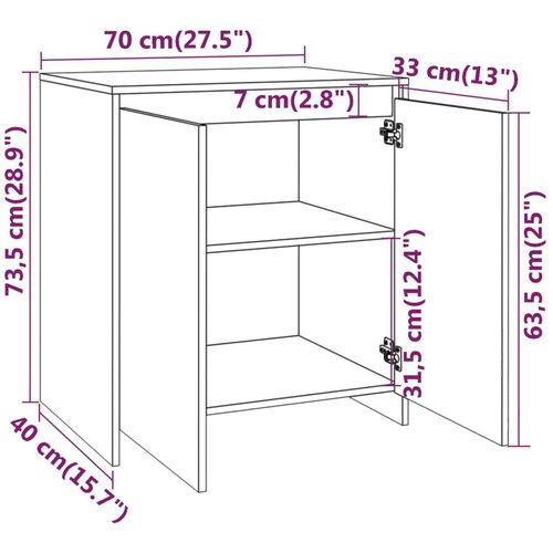 Komoda boja hrasta sonome 70x41x75 cm od konstruiranog drva slika 9