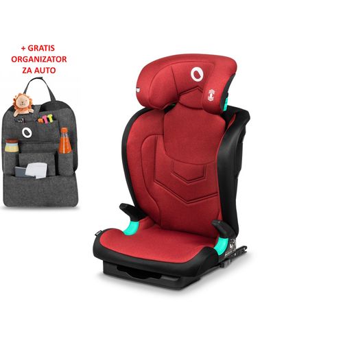 Lionelo i-Size autosjedalica Neal, ISOFIX, 100-150cm, crvena + ORGANIZATOR slika 1