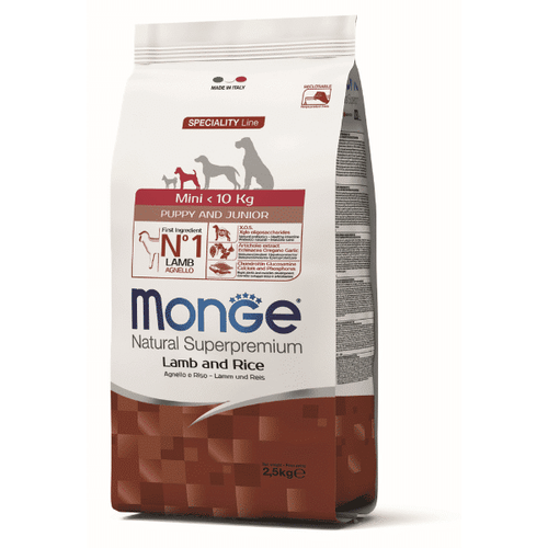 Monge Natural Superpremium Dog Mini Puppy And Junior Monoprotein Lamb With Rice 7.5 kg slika 1