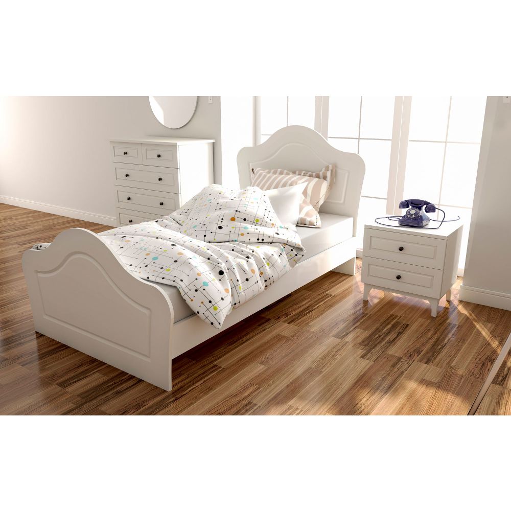 Mladenački set namještaja Rb-014, Mat Bijela slika 3