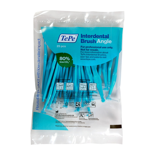 TePe Angle Interdentalne četkice kutne Plave vel. 3 / 0,6 mm - multi-pack vrećica 25 kom slika 1