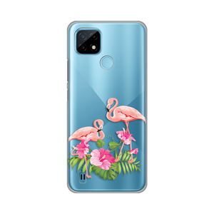 Torbica Silikonska Print Skin za Realme C21 Flamingo