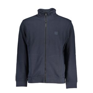 HUGO BOSS MEN'S BLUE ZIPPED SWEATSHIRT