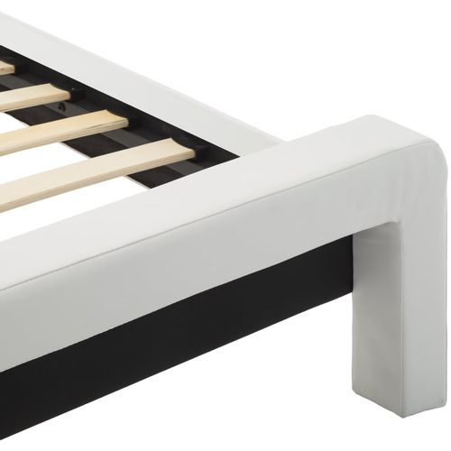 Okvir za krevet od umjetne kože LED bijelo-crni 140 x 200 cm slika 37