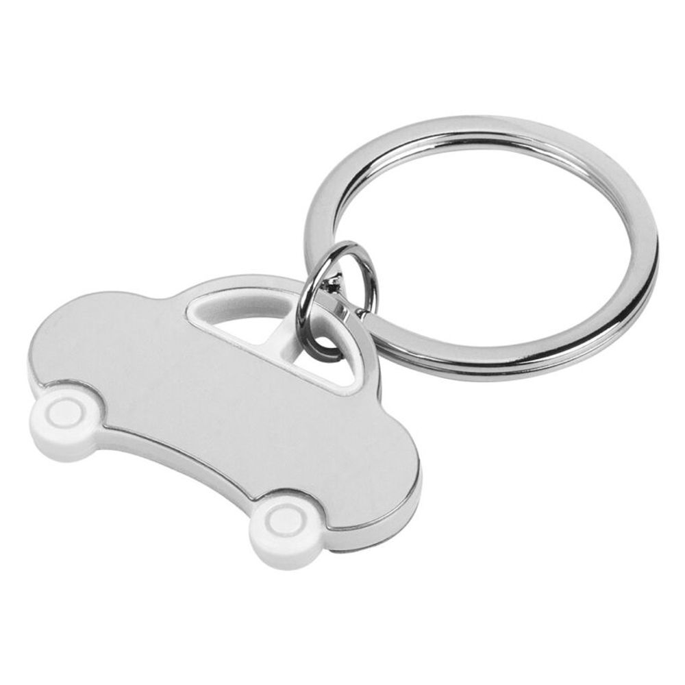 TOPOLINO, metalni privezak za ključeve,bijeli slika 1