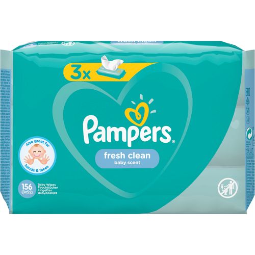 Pampers vlažne maramice fresh clean 3 x 52 komada slika 1