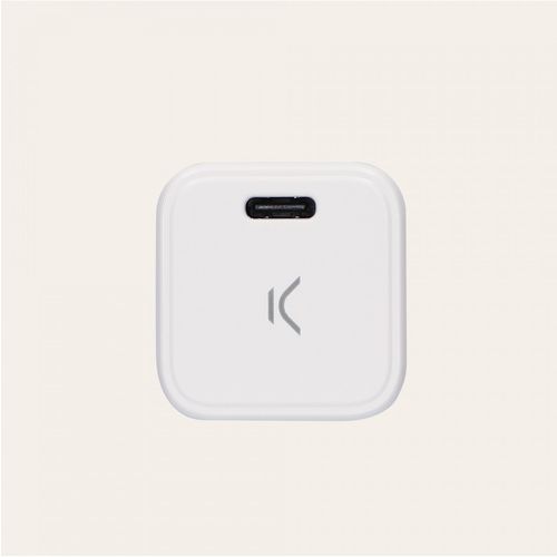 KSIX, GaN ultra brzi zidni punjač USB-C 30W PD, bijeli slika 2