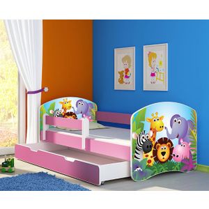 ACMA Dječiji krevet Acma II sa ladicom Pink - 140x70cm - Dezen 01