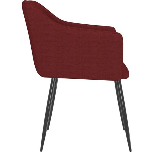 Blagovaonske stolice od tkanine 4 kom crvena boja vina slika 11