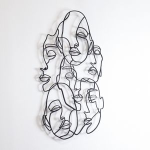 Wallity Metalna zidna dekoracija Faces Line Art- APT743 S