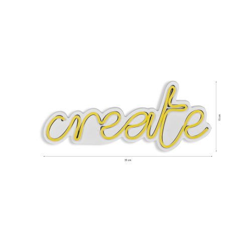 Wallity Ukrasna plastična LED rasvjeta, Create - Yellow slika 8