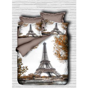 Set Pokrivača za Krevet 118 Brown White Double