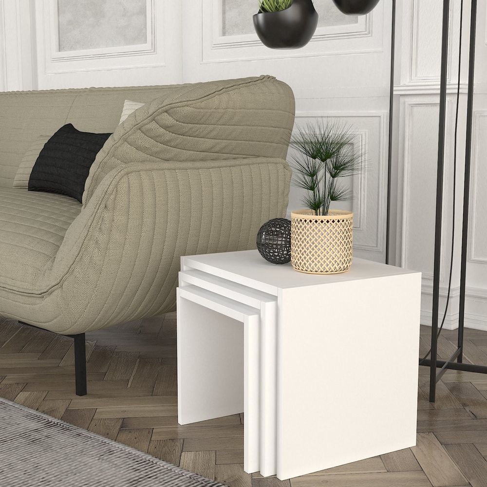 Nesting Table Zariel - Bijela (3 komada) slika 1
