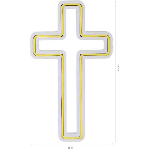 Wallity Ukrasna plastična LED rasvjeta, Cross Sign - Yellow slika 7