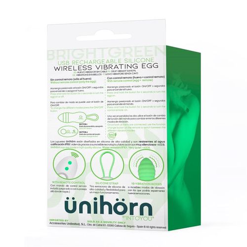 Unihorn Brightgreen Egg vibrator slika 11