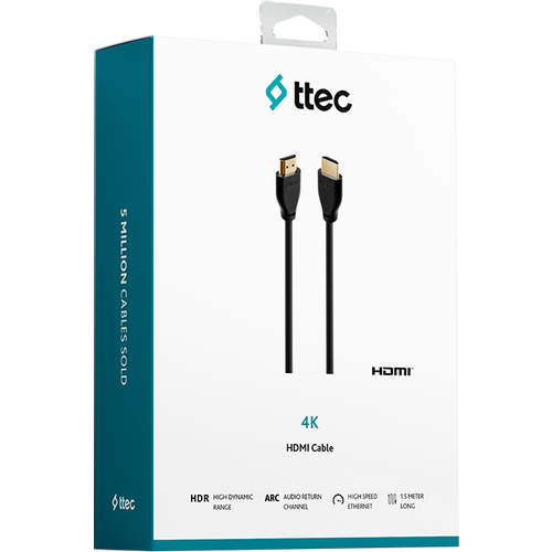 Ttec Kabel - 4K HDMI 150 cm - Black slika 2