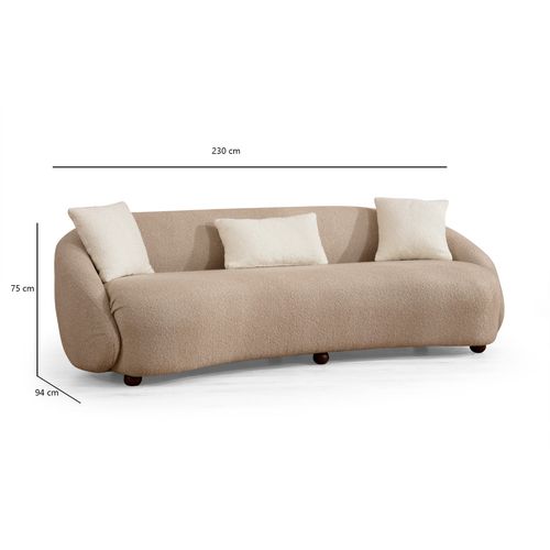 Napoli - Cappuccino Cappuccino 3-Seat Sofa slika 6