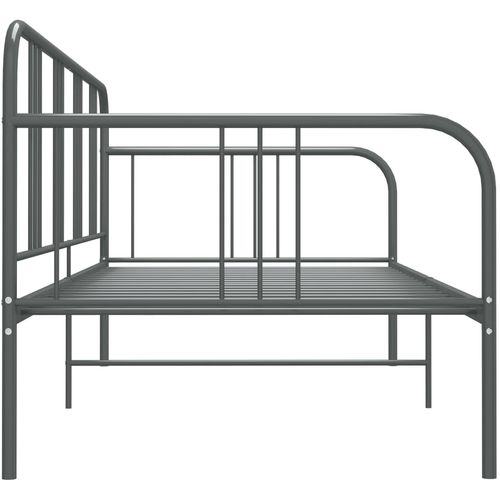 Okvir za krevet na razvlačenje sivi metalni 90 x 200 cm slika 5