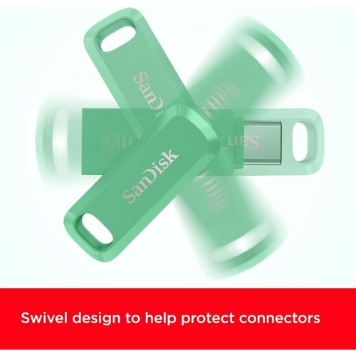 SanDisk Ultra Dual Drive Go USB Stick 64GB, USB Type-C, 150MB/s, zelen slika 5