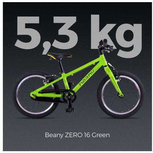 Dječji bicikl BEANY ZERO 16" zeleni 5,3kg slika 1