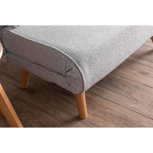 Atelier Del Sofa Naslonjač, Folde Single - Teddy Fabric - Grey slika 5