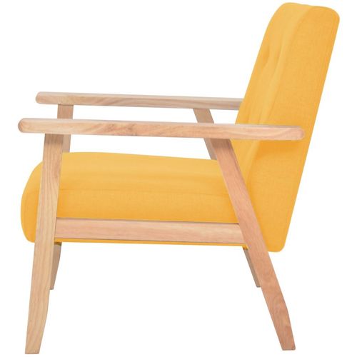 Fotelja od tkanine žuta slika 37