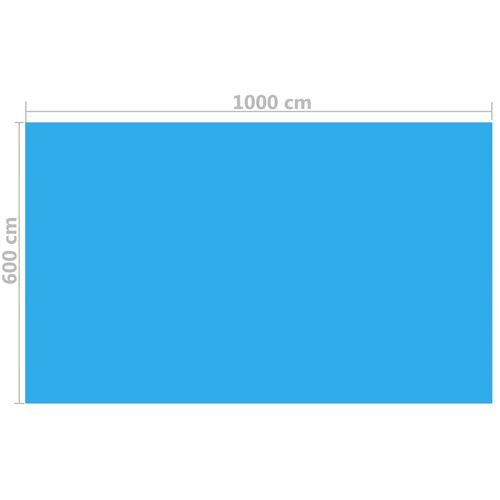 Pravokutni pokrivač za bazen 1000 x 600 cm PE plavi slika 12