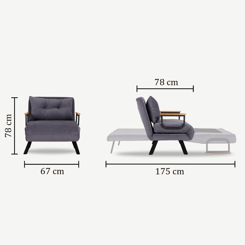 Sando Single - Svijetlosmeđi v2 Sofa na Razvlačenje za Jednu Osobu slika 7