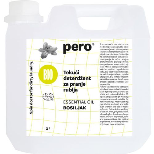 pero® Tekući koncentrirani deterdžent za njegu rublja XXL / 3l bosiljak slika 1