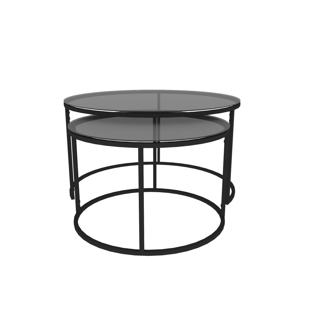 Set stolova za gniježđenje Tokyo - Black 60, crni (2 komada) slika 6
