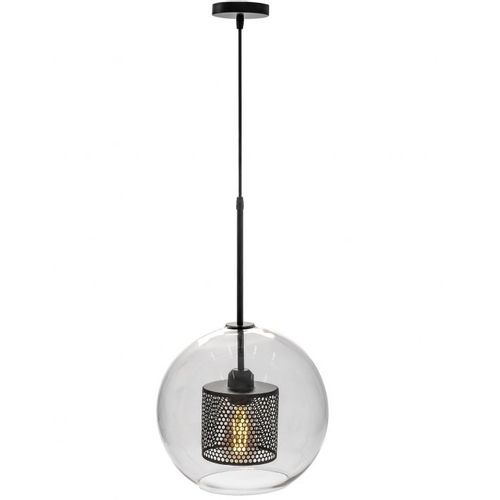 TOOLIGHT Staklena viseća svjetiljka crna Loft APP558-1CP 25cm slika 3
