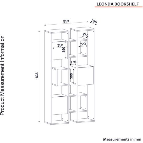 Leonda - White, Walnut White
Walnut Bookshelf slika 8