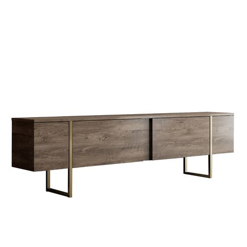 Woody Fashion Komoda za TV, Luxe - Walnut, Gold slika 6