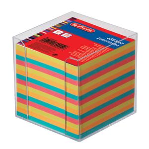 Stolna kocka s papirom 9x9x9 cm, 650 listova u boji, PVC, Herlitz