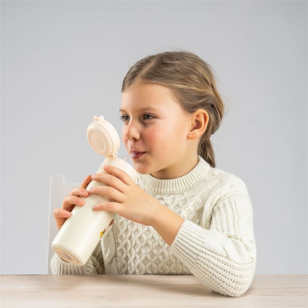 Reer Flašica za piće sa slamkom 350ml, Cream White slika 4