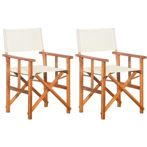 Redateljske stolice 2 kom od masivnog bagremovog drva slika 44
