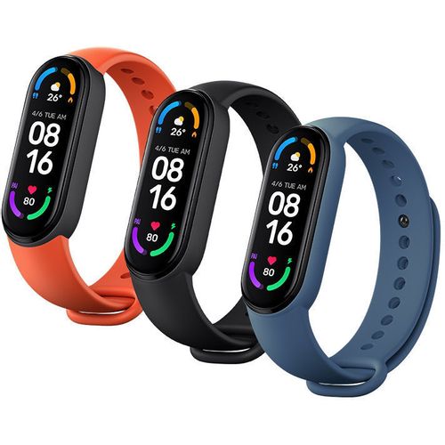 Xiaomi Mi Smart Band 6 narukvice (3 pack), crna, narančasta, plava slika 1