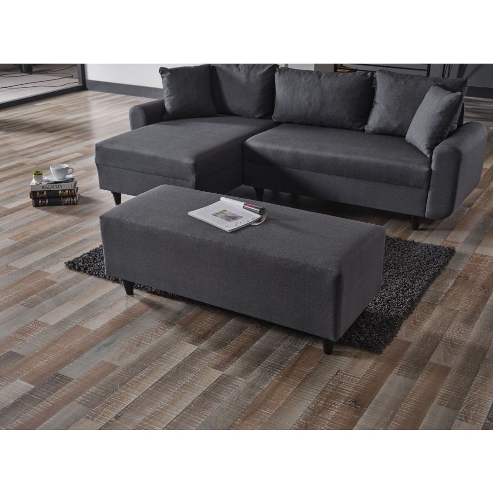 Krevetna sofa u kutu Flavia – siva slika 5