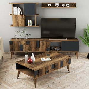 Hanah Home Madrid - Anthracite Walnut
Anthracite Living Room Furniture Set