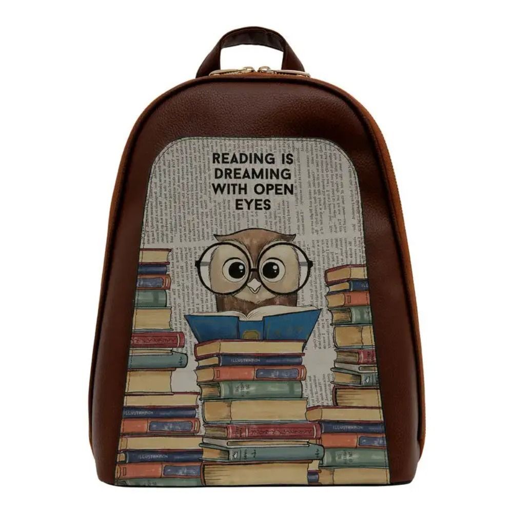 DOGO Ženski ruksak Tidy Bag The Wise Owl, Taba slika 1