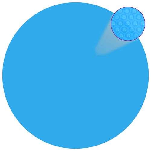 Plutajući Okrugli PE Solarni Pokrivač za Bazen 455 cm Plavi slika 20