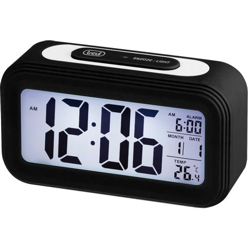 TREVI budilica, termometar, kalendar, digitalni display, snooze, crna SLD3068S slika 1