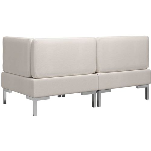 2-dijelni set sofa od tkanine krem slika 28