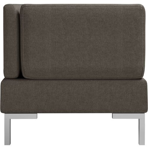 2-dijelni set sofa od tkanine smeđe-sivi slika 33