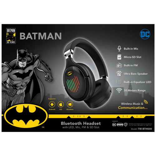 DC Bežične slušalice, Batman, Bluetooth, microSD, FM radio - BATMAN Bluetooth Headset  slika 6