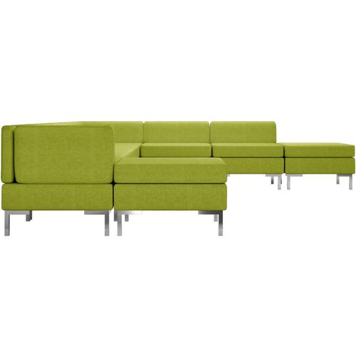9-dijelni set sofa od tkanine zeleni slika 30