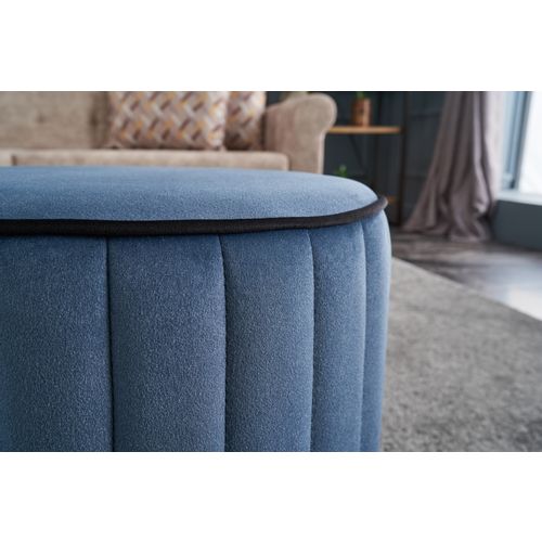 Atelier Del Sofa Tabure, Plava, Lindy Puf - Blue slika 3