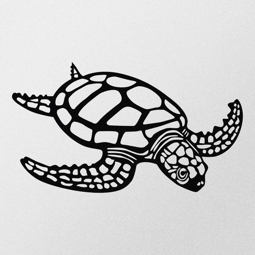 Caretta Caretta Black Decorative Metal Wall Accessory slika 4