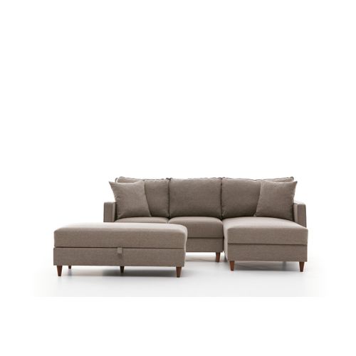 Atelier Del Sofa Kutna garnitura, Krem, Eva Right - Cream slika 5