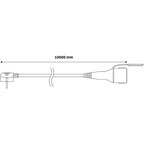 Entac produžni kabl 10m crni slika 2